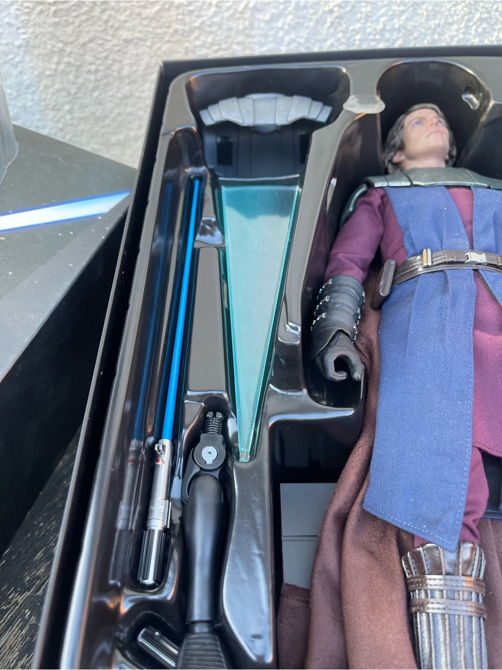 Anakin Skywalker Collectible Figure with Blue Lightsaber - Black/Blue
